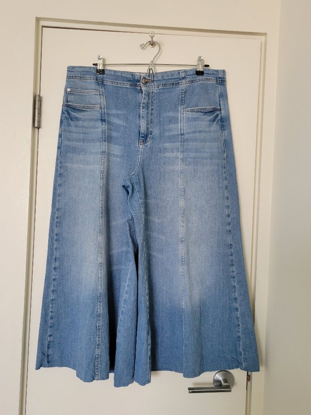 Pilcro for Anthropologie Cropped Wide Leg Jeans Size 33 - Picture 5 of 12